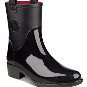 Ladies Black Tommy Hilfger Rain Boot